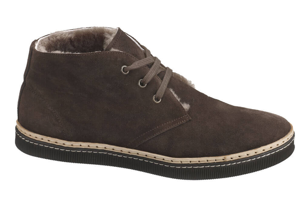 Lederhalbschuh m. Lammfell 